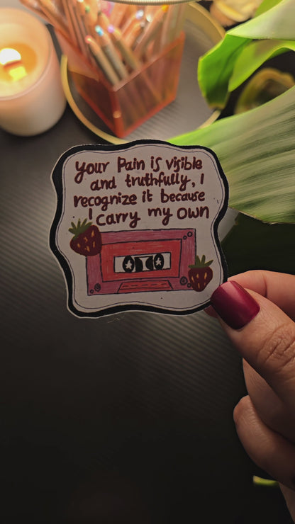 "I Carry My Own" Cassette Sticker | matte Vinyl Sticker